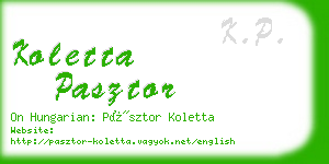 koletta pasztor business card